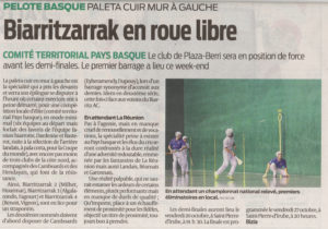 Lire la suite à propos de l’article Championnat Paleta Cuir Mur à Gauche