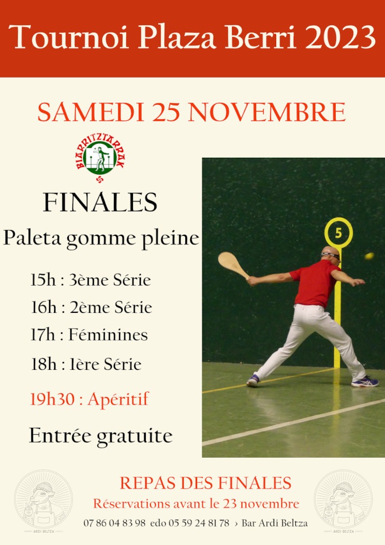 Lire la suite à propos de l’article REPORT FINALES TOURNOI PLAZA BERRI