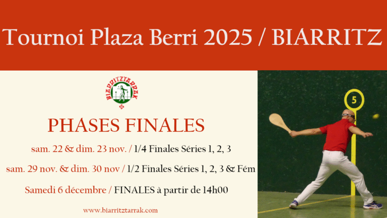 Lire la suite à propos de l’article Phases finales Tournoi Plaza Berri